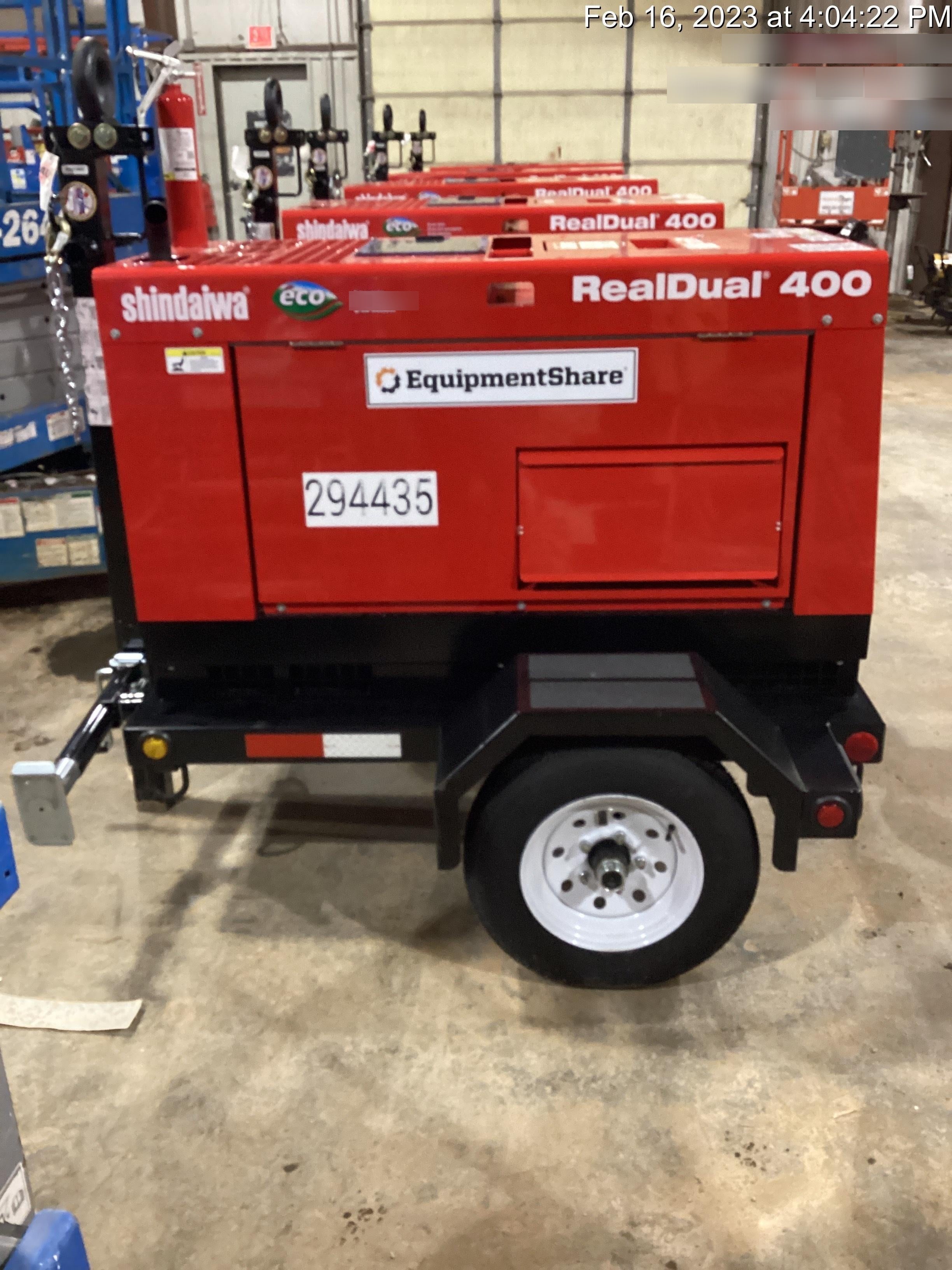 2023 Shindaiwa DGW400MDL Kubota D902 Engine, 23 HP, Dual Op Welder, Wire, Arc, Droop Stick, Tig, and CC Stick Functionality, Simulphase, 3 Phase and 1 Phase Gen Output, Single Axle NB Trlr, Slr Trckl Chrg 12V 12W, Fire Ext