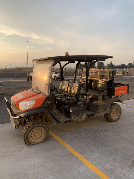 2022 Kubota RTV-X1140W-H Plastic Canopy, Windshield Acrylic Clear, LED Strobe Light, Wire Harness Kit, Back up Alarm