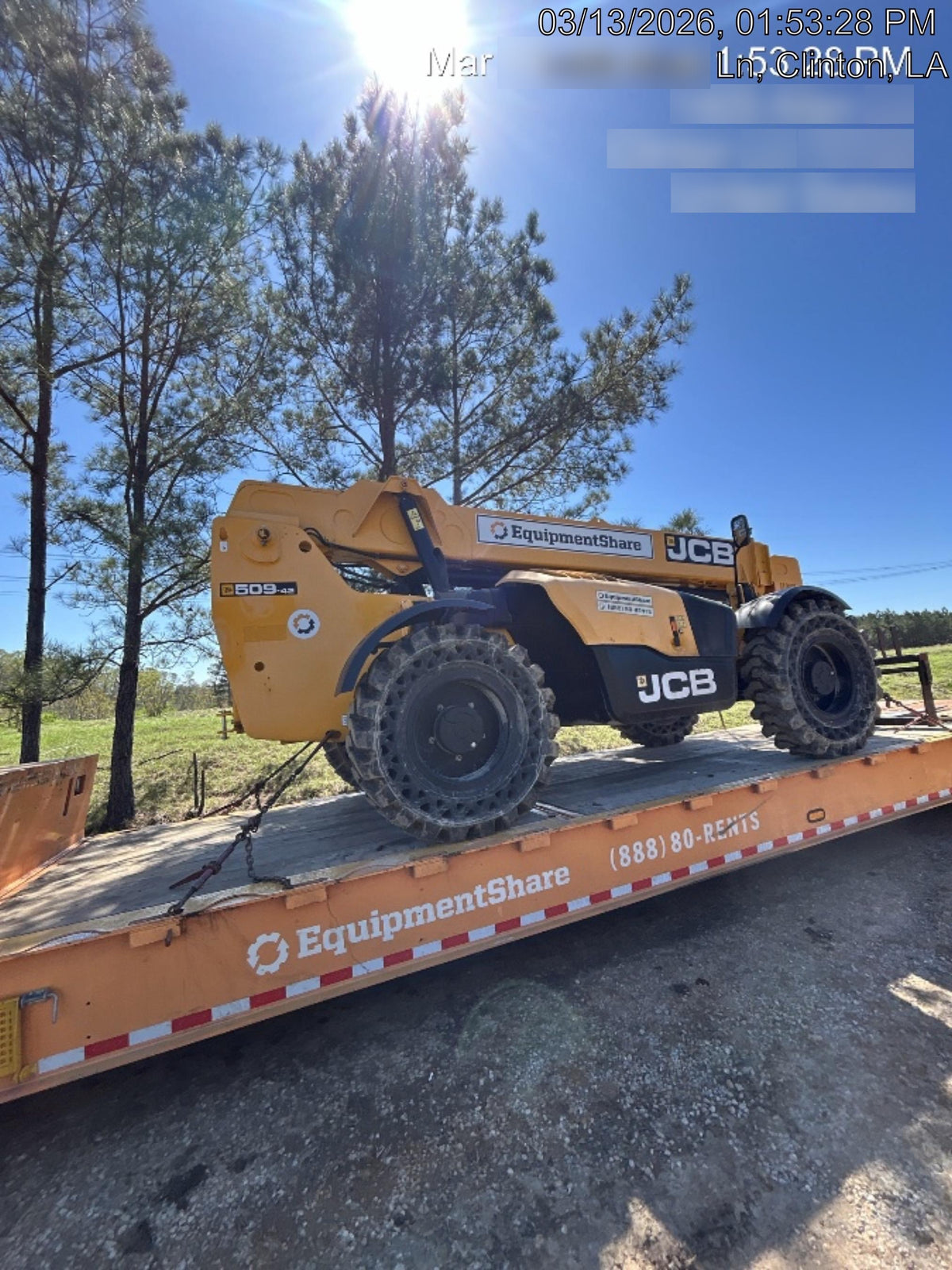 2020 JCB 509-42 Cab/Heat/Air, Solid Tires, Work Lights, Beacon, Aux Hydraulics, Back up Alarm, Lifting Eye, ES Decals