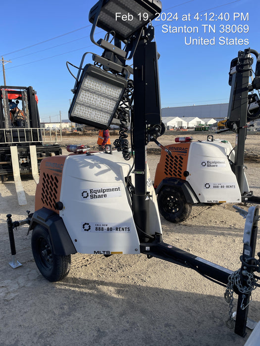 2023 Generac MLT2 Diesel, Flex Switch 120V Input, Powerzone Controller, (4) 320W LED Lights, 4kW Generator, 39.9 Gal Fuel Tank, 2" Ball, T3