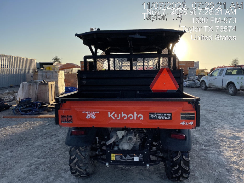 2022 Kubota RTV-X1140W-H Plastic Canopy, Windshield Acrylic Clear, LED Strobe Light, Wire Harness Kit, Back up Alarm