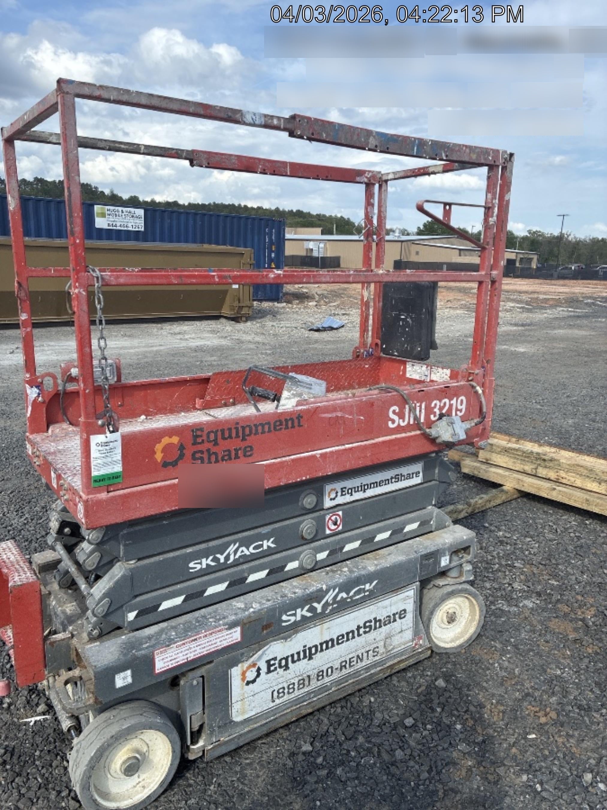 2019 Skyjack SJIII-3219 Standard Options, Trojan Batteries