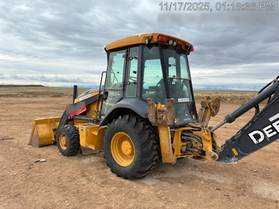 2020 John Deere 310LEP Cab/Heat/Air, 4WD, Standard Stick, Pilot Controls, 2 Way Hydraulics, TAG Manual QC