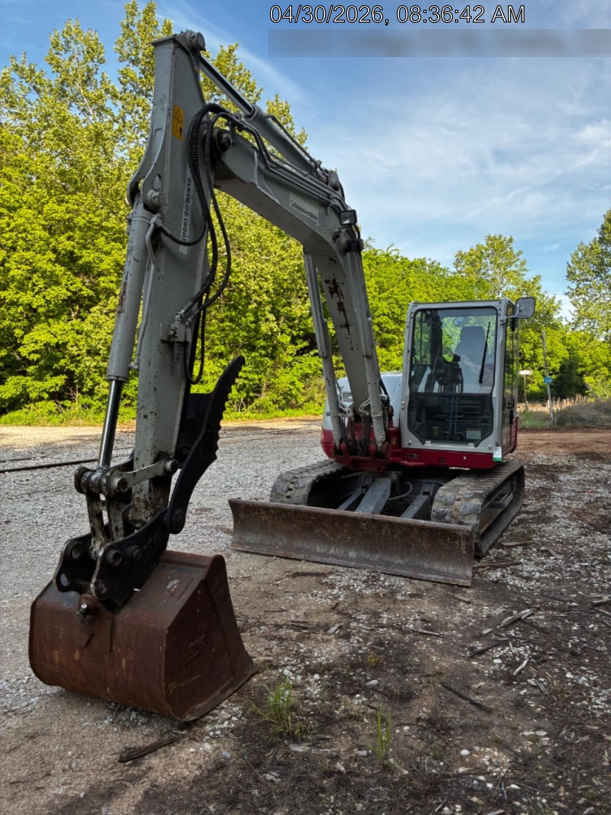 2019 Takeuchi TB290 Takeuchi TB290 Cab/Heat/AC w/Rubber Tracks, Auxiliary Hydraulics, Dozer Blade, Manual QC, 18/24/36" Buckets, Hydraulic Thumb Installed