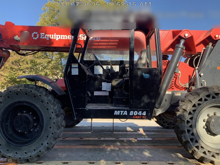 2020 Manitou MTA8044 74hp T4F, Open ROPS, Cab and Boom LED work lights, Auxiliary Hydraulics, Solid Tires, Amber strobe, Lift Hook w/66" Carriage, 60" Forks
