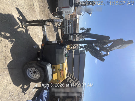 2022 Allmand NLV3GR (4) LED Light Fixture 350W, 23' Vertical Mast, 3kW Prime, Towable, Deep Sea L401, Leveling Jacks, Yanmar T4F 5.8hp