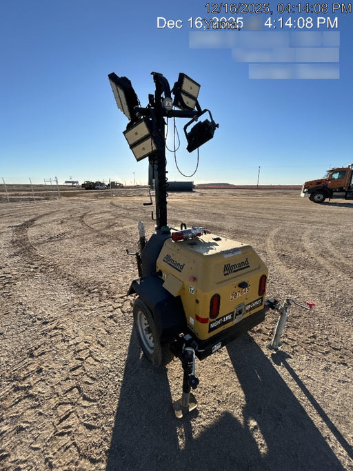 2022 Allmand NLV3GR (4) LED Light Fixture 350W, 23' Vertical Mast, 3kW Prime, Towable, Deep Sea L401, Leveling Jacks, Yanmar T4F 5.8hp