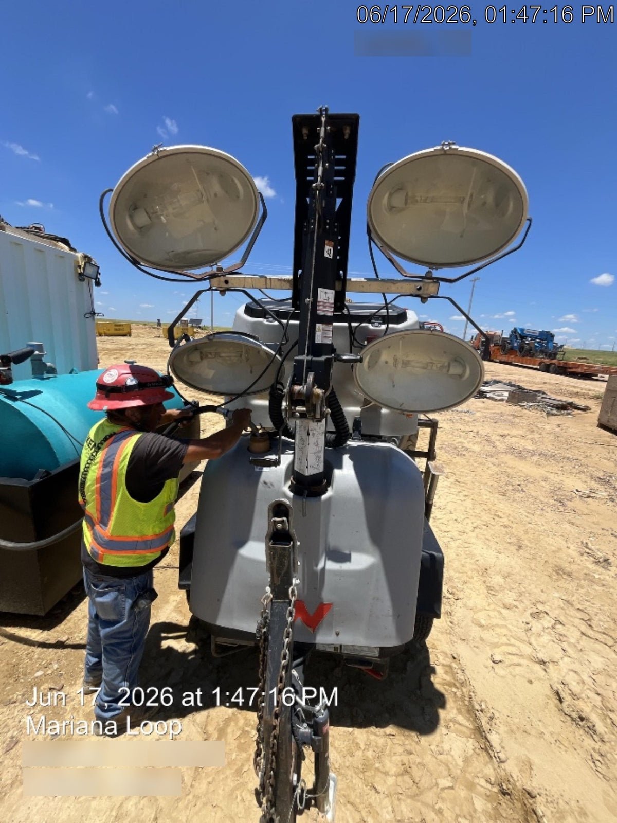 2019 Wacker Neuson LTV6L-MH Mobile Light Tower w/Fuel Level Sensor Installed