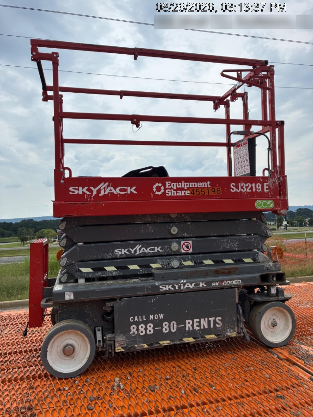 2024 Skyjack SJ3219 Electric Drive, Sld NM Tires, DBcns, RFRails, Power to Platform, T3 + Access Control