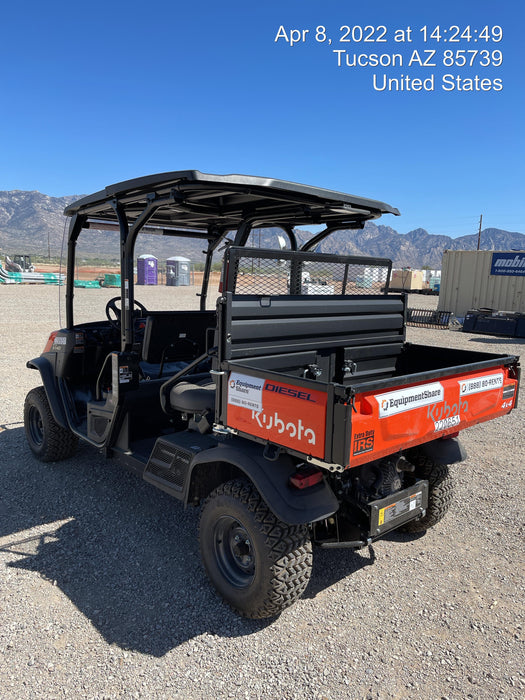 2022 Kubota RTV-X1140W-H Plastic Canopy, Windshield Acrylic Clear, LED Strobe Light, Wire Harness Kit, Back up Alarm