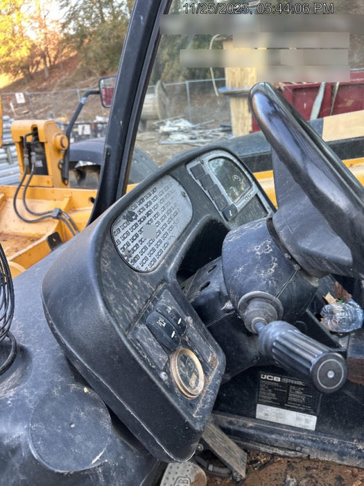 2019 JCB 510-56 Open ROPS, 74 HP, Solid Tires, Worklights, Beacon, Aux Hydraulics, Lifting Eye w/60" Carriage/60" Forks