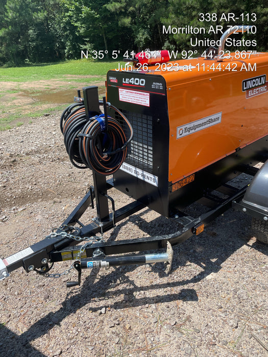 2023 Lincoln Electric LE400 Kubota V1505, Trlr, Cable Rack, Light Kit, ES Decals, T3