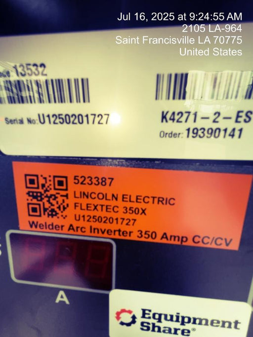 2025 LINCOLN ELECTRIC FLEXTEC 350X