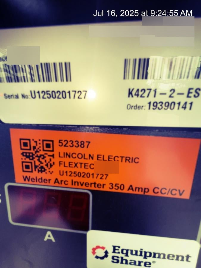 2025 LINCOLN ELECTRIC FLEXTEC 350X