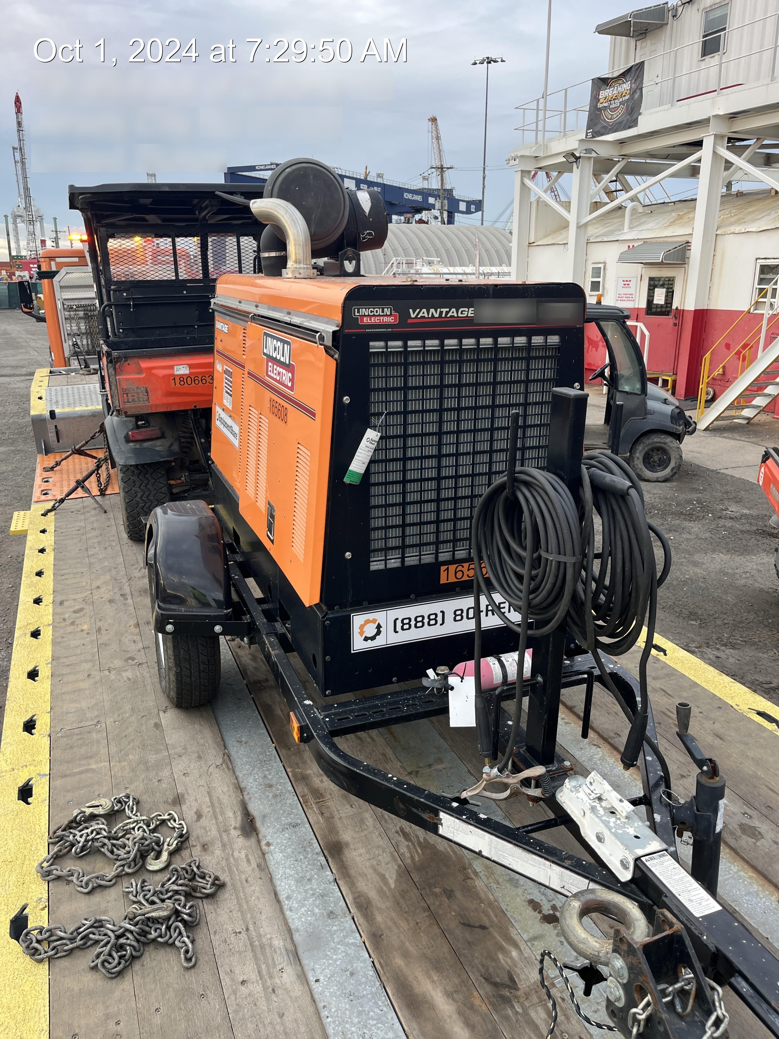 2021 Lincoln Electric Vantage 549X Ready Pak 3, ORANGE (includes trailer, cable rack, fender light kit)