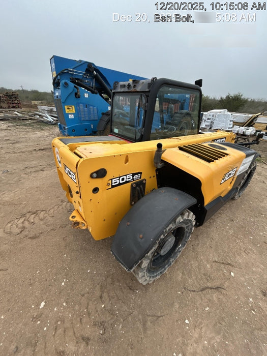 2020 JCB 505-20TC Canopy, Solid Tires, Work Lights, Beacon, Aux Hydraulics, Back up Alarm, ES Decals