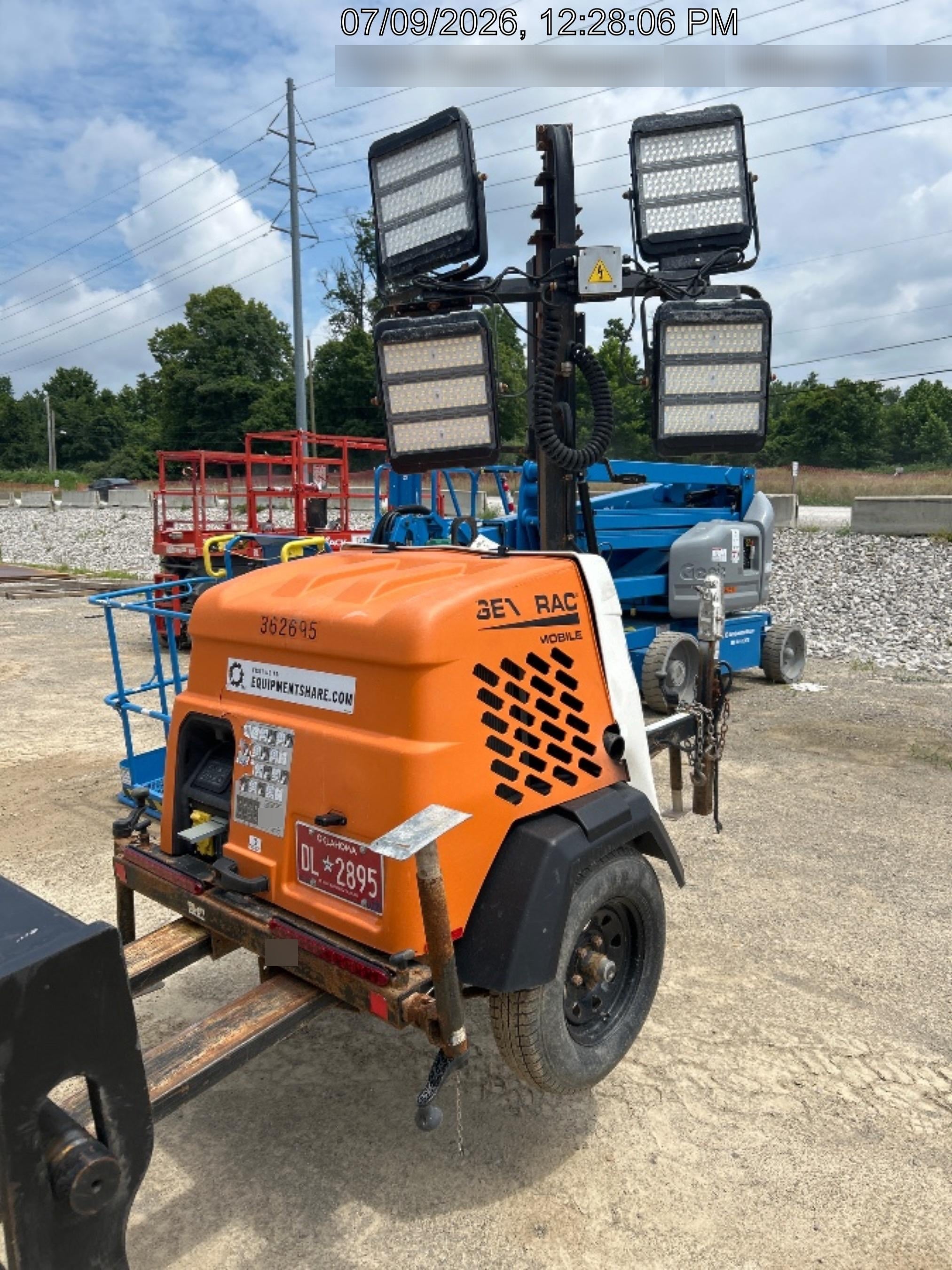 2023 Generac MLT2 Diesel, Flex Switch 120V Input, Powerzone Controller, 
(4) 320W LED Lights, 4kW Generator, 39.9 Gal Fuel Tank, 2" Ball, T3