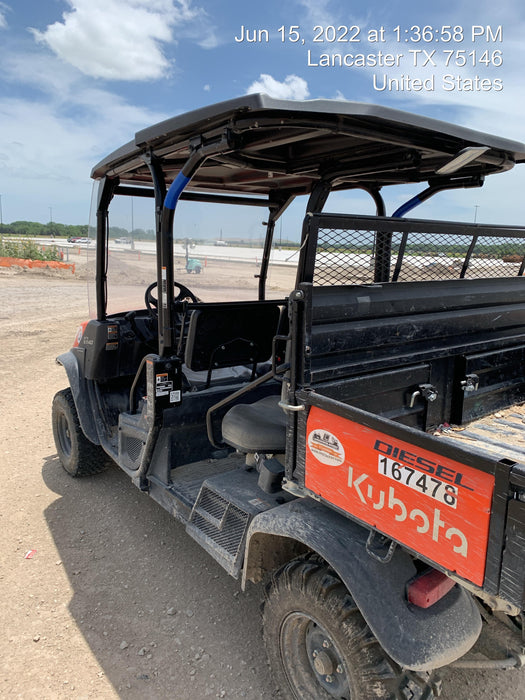 2021 Kubota RTV-X1140W-H Plastic Canopy, Windshield Acrylic Clear, LED Strobe Light, Wire Harness Kit, Back up Alarm