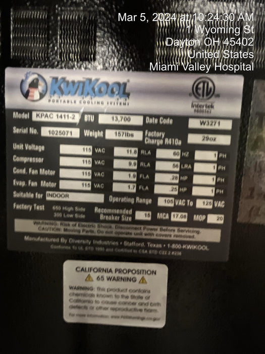 2023 KWIKOOL KPAC1411-2