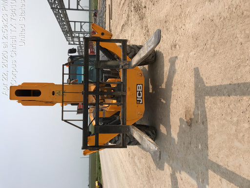 2019 JCB 510-56 74 HP w/CAB/HVAC, Beacon, Worklights, Aux Hydraulics, Solid Tires w/72" Carriage/60" Forks