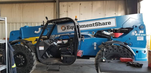 2019 Genie GTH-1056 Canopy, Solid RT Tires, LED Work Lights, Beacon 60" QA Carriage, 60" Forks