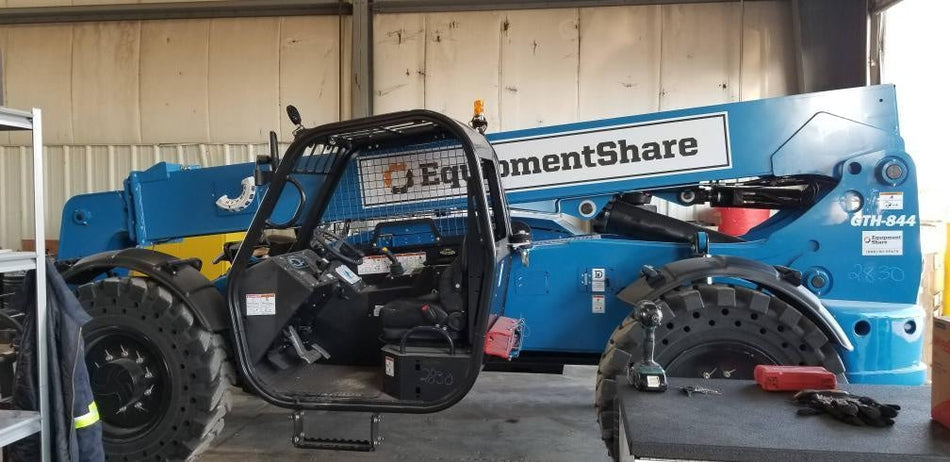 2019 Genie GTH-1056 Canopy, Solid RT Tires, LED Work Lights, Beacon 60" QA Carriage, 60" Forks