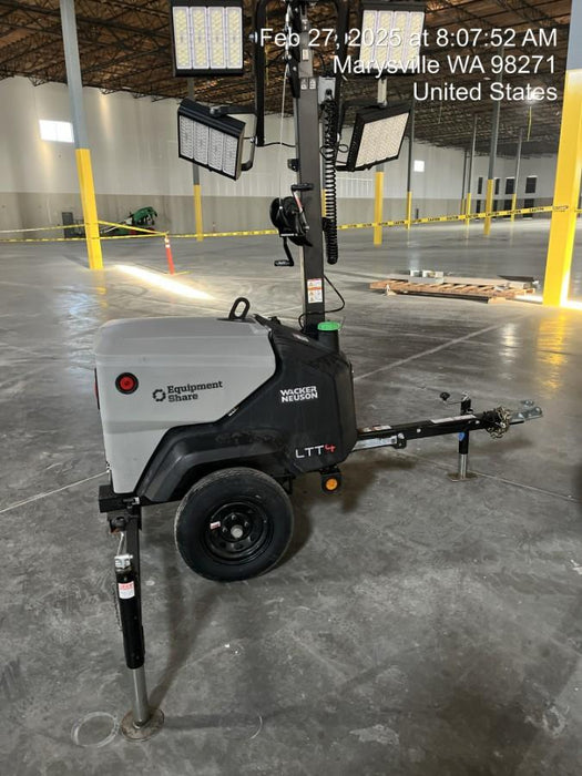 2024 Wacker Neuson LTT4 Diesel, Kohler KDW702, Deep Sea Controller, Auto Start, LED 320W, Bypass Outlet, T3