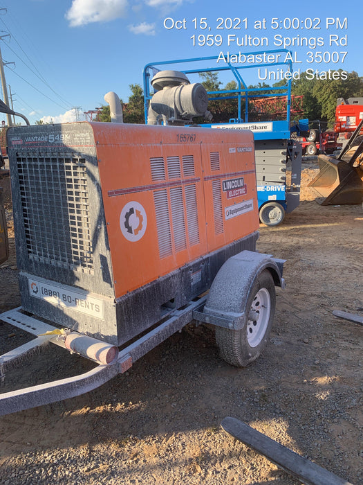 2021 Lincoln Electric Vantage 549X Ready Pak 3, ORANGE (includes trailer, cable rack, fender light kit)