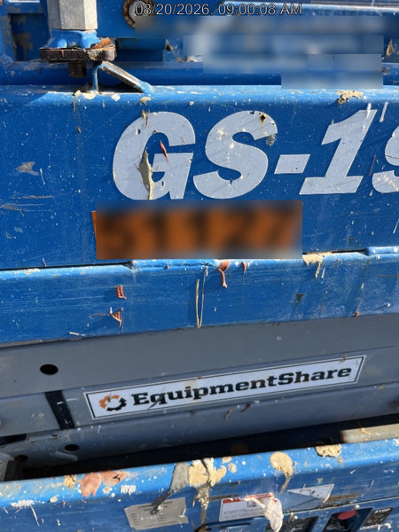2019 Genie GS-1930 Fixed Rails with Chain Entry