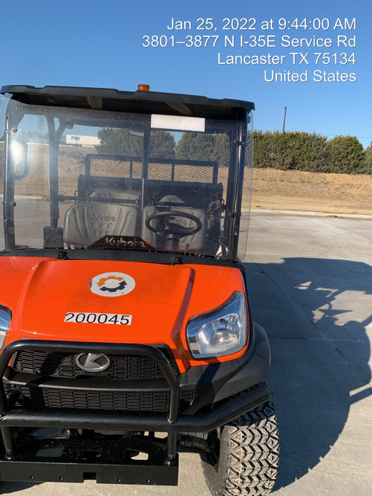 2022 Kubota RTV-X1140W-H Plastic Canopy, Windshield Acrylic Clear, LED Strobe Light, Wire Harness Kit, Back up Alarm