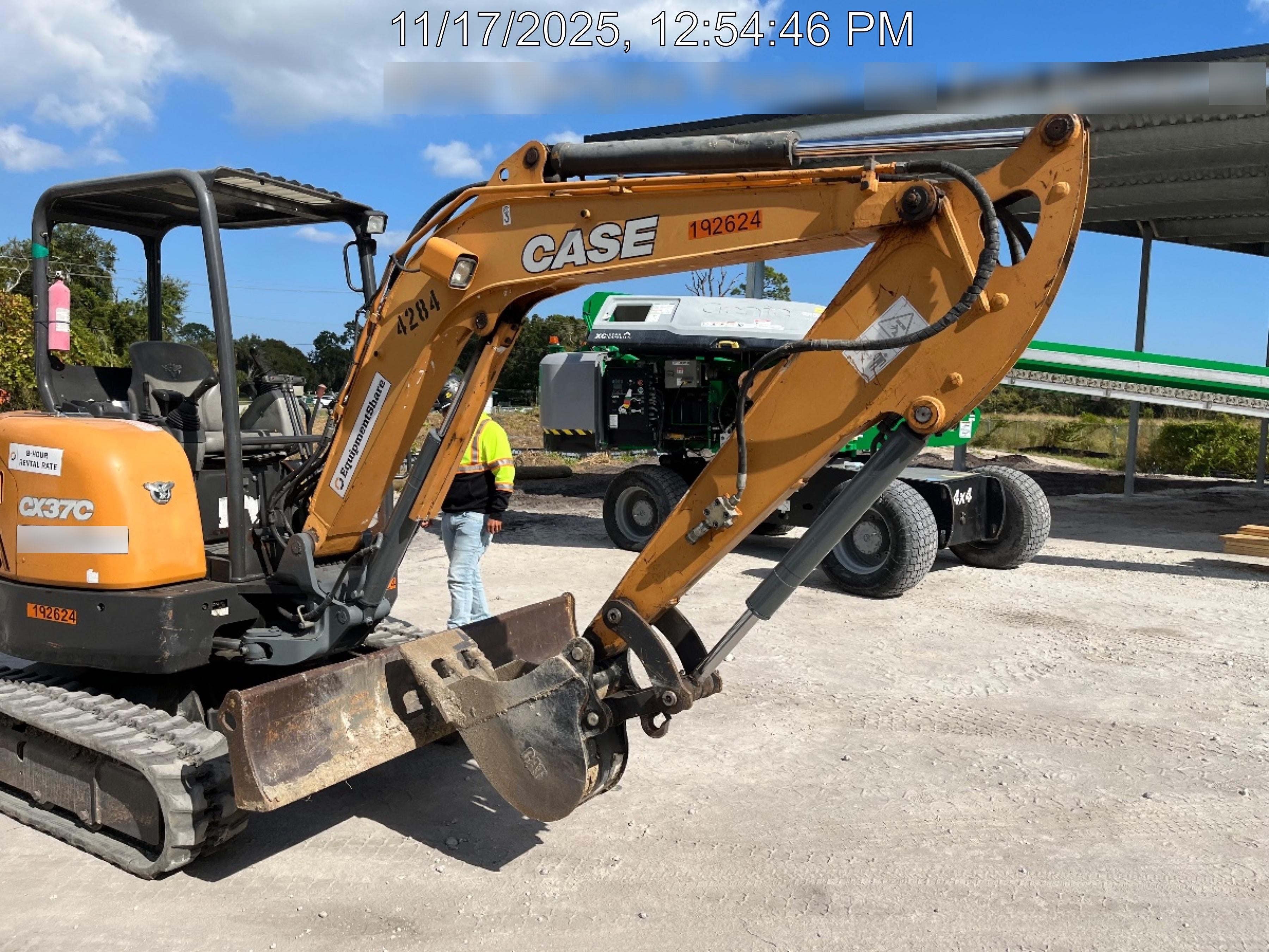 2018 Case CX37C ROPS, LONG ARM, RUBBER TRACKS, AUX HYD