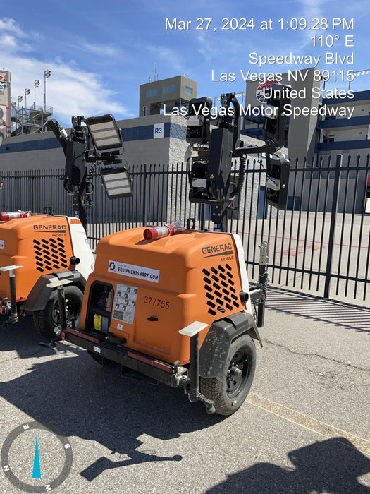 2023 Generac MLT2 Diesel, Flex Switch 120V Input, Powerzone Controller, 
(4) 320W LED Lights, 4kW Generator, 39.9 Gal Fuel Tank, 2" Ball, T3