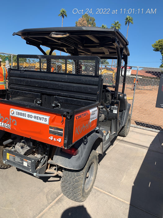 2022 Kubota RTV-X1140W-H Plastic Canopy, Windshield Acrylic Clear, LED Strobe Light, Wire Harness Kit, Back up Alarm