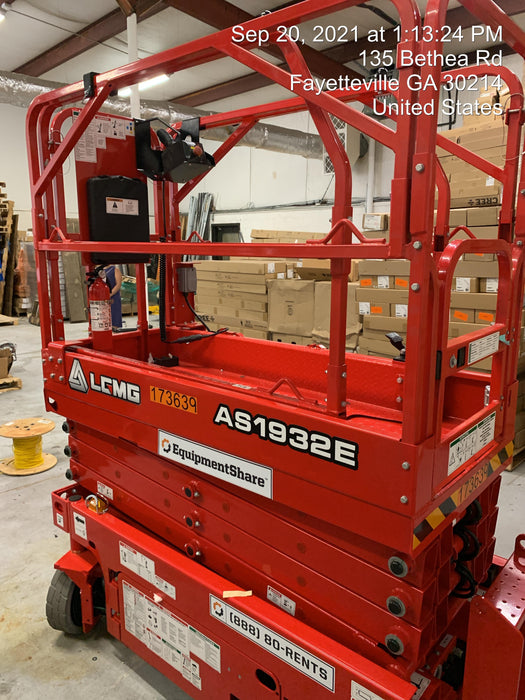 2021 Lgmg AS1932E Electric Drive, Solid Non Marking Tires, Dual Beacons