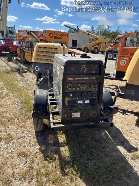 2019 Lincoln Electric Vantage 322 Lincoln Vantage 322 Welder w/Trailer, Light Kit, Cable Rack