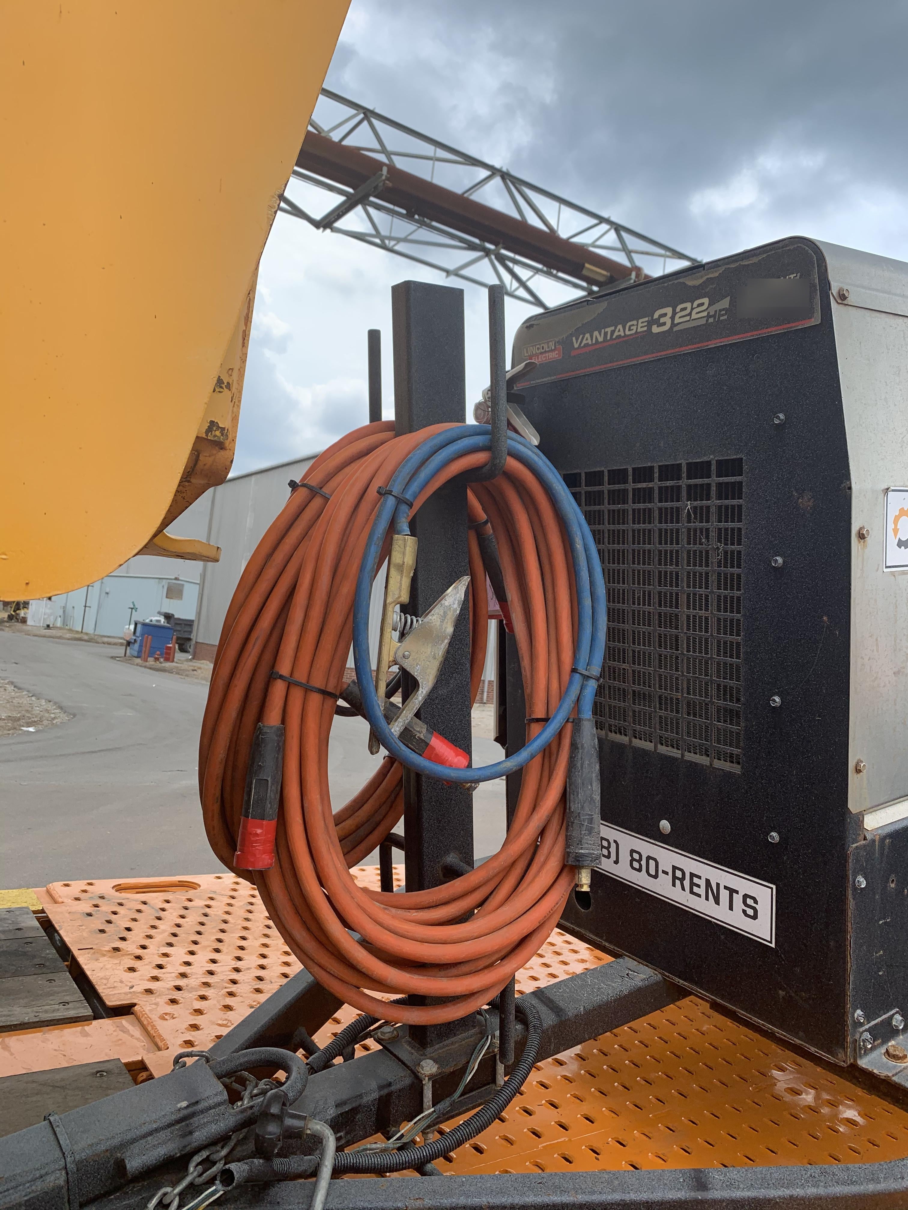 2019 Lincoln Electric Vantage 322 Lincoln Vantage 322 Welder w/Trailer, Light Kit, Cable Rack