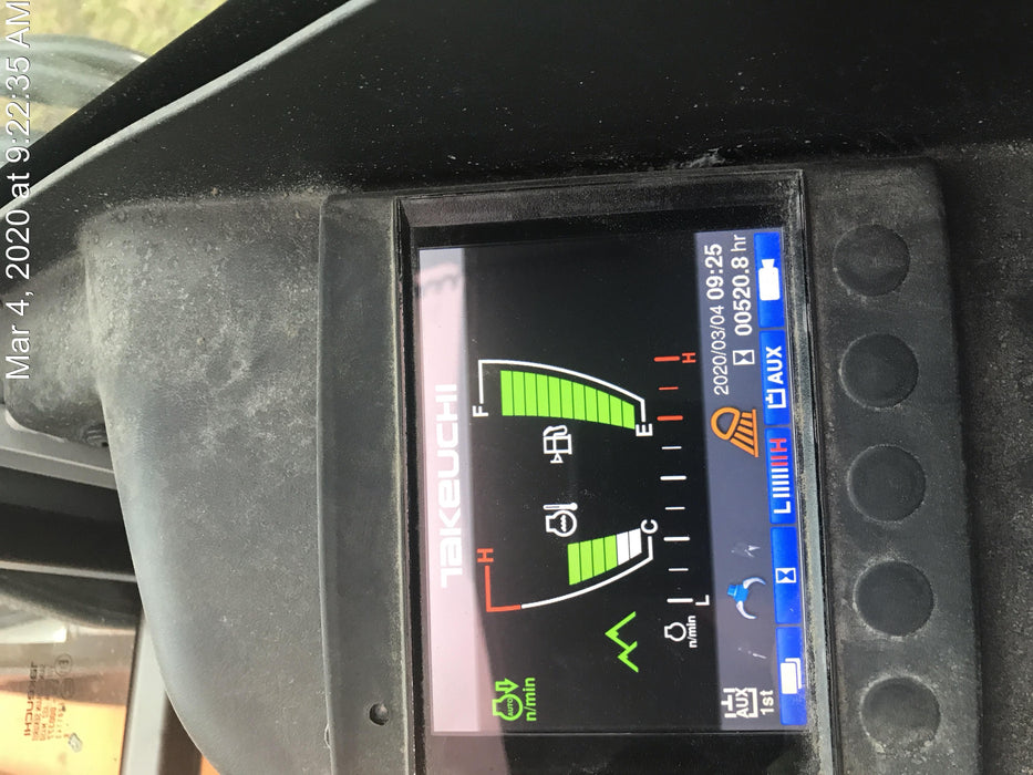 2019 Takeuchi TB290 Cab, AC, Rubber Tracks, Dozer Blade, Travel Alarm, Control Pattern Change Valve, Auxiliary Hydraulics w/18" Quick Coupler Bucket with teeth, 6.2 cu. ft. capacity/24" Quick Coupler Bucket with teeth, 8.6 cu. ft. capacity/36" Quick Coupler Bucket with teeth, 13.4 cu. ft. capacity, Quick Coupler, Hydraulic Thumb Installed