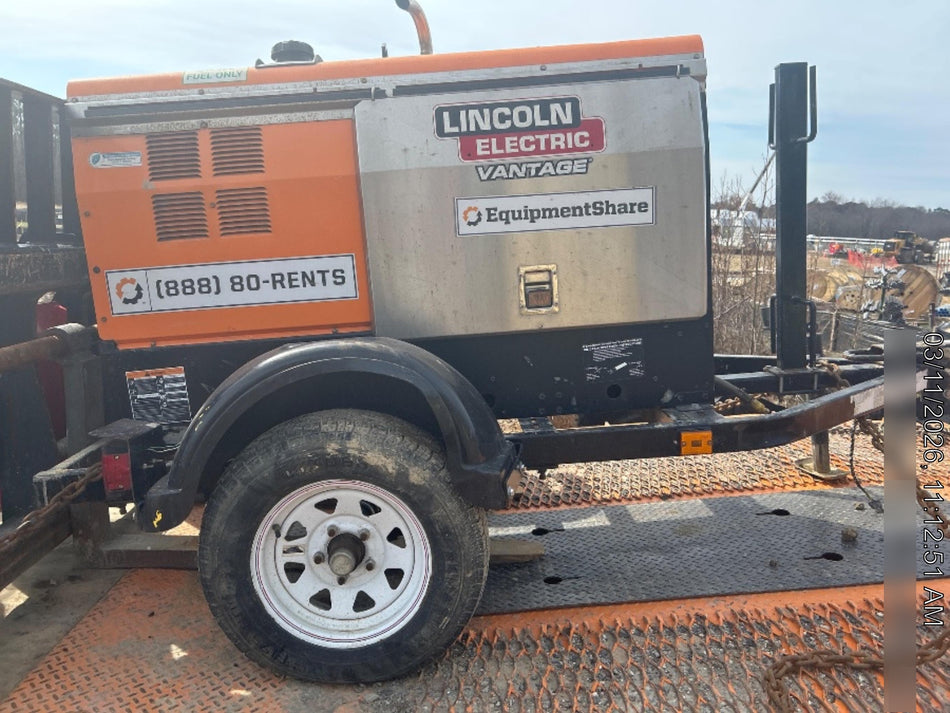 2021 Lincoln Electric Vantage 322 Vantage 322 Ready Pak 3 w/ Decals, ORANGE (includes trailer, cable rack, fender light kit) NO Telematics