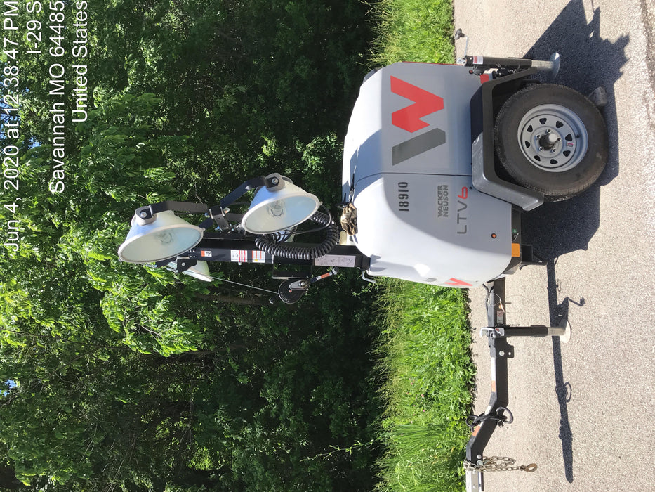 2018 Wacker Neuson LTV6L-MH Wacker Neuson LTV6L Mobile Light Tower w/Fuel Level Sensor Installed