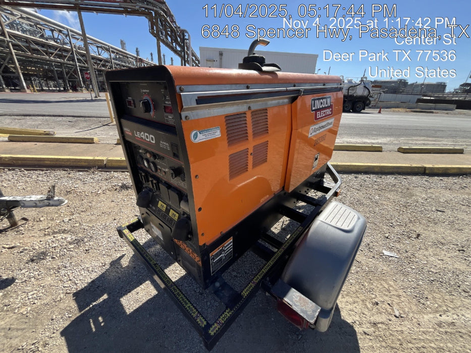 2022 Lincoln Electric LE400 Kubota V1505, Trlr, Cable Rack, Light Kit, ES Decals, T3