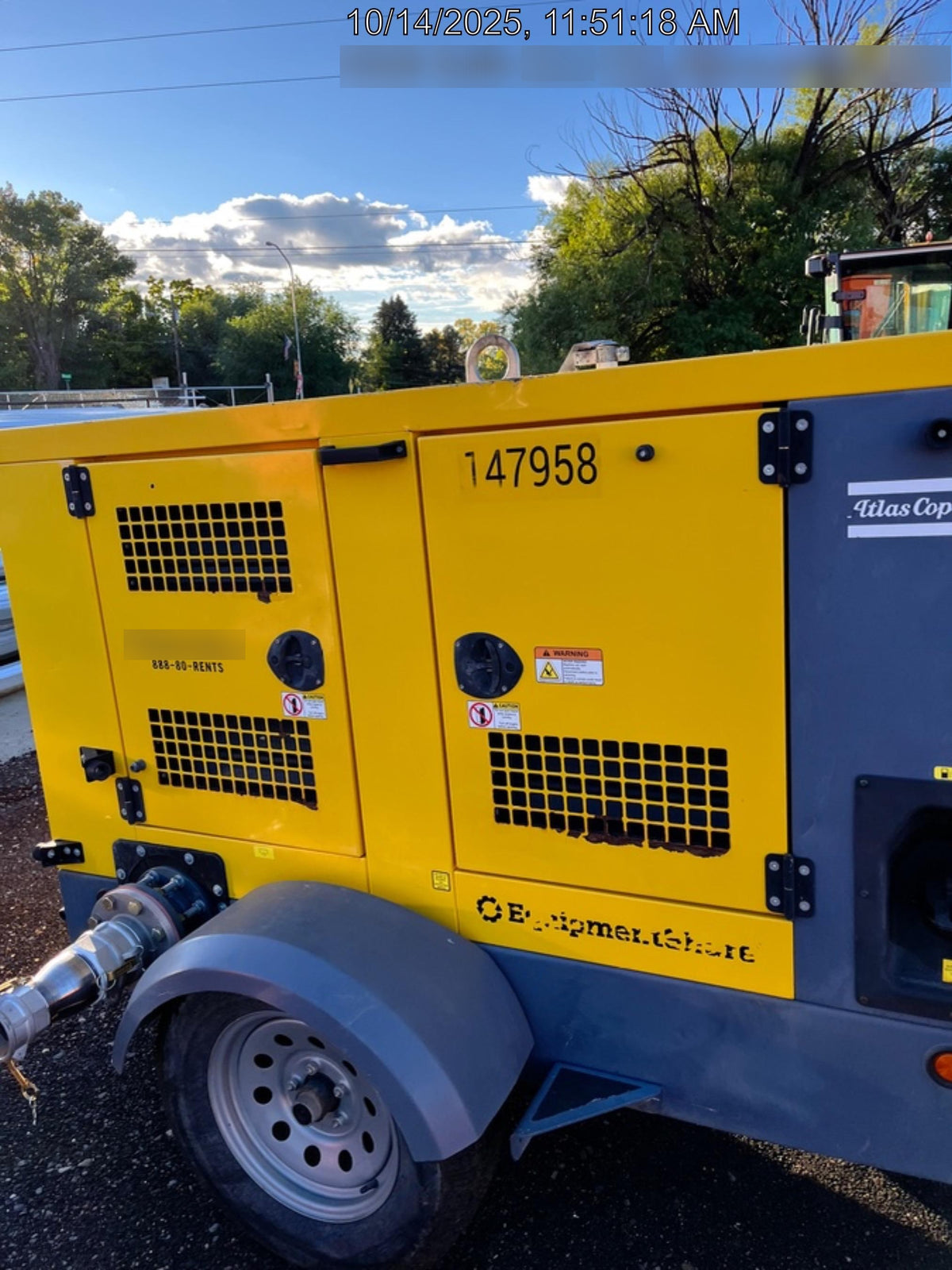 2021 ATLAS COPCO PAS 100 HF CS Enclosed
