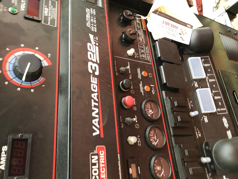 2019 Lincoln Electric Vantage 322 Welder Ready-Pak 3, Two wheel trailer, Fender and Light kit, Cable Rack