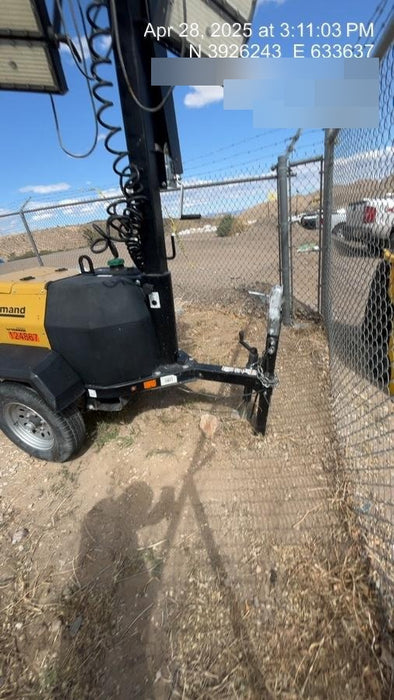 Allmand NLV3GR (4) LED Light Fixture 350W, 23' Vertical Mast, 3kW Prime, Towable, Deep Sea L401, Leveling Jacks, Yanmar T4F 5.8hp