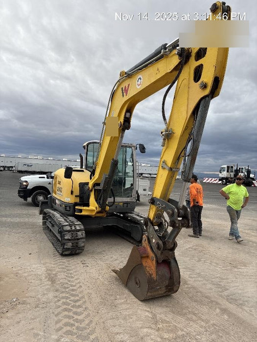 Wacker Neuson ET90 Enclosed Cab, Hybrid Tracks, Long Dipperstick, Bucket