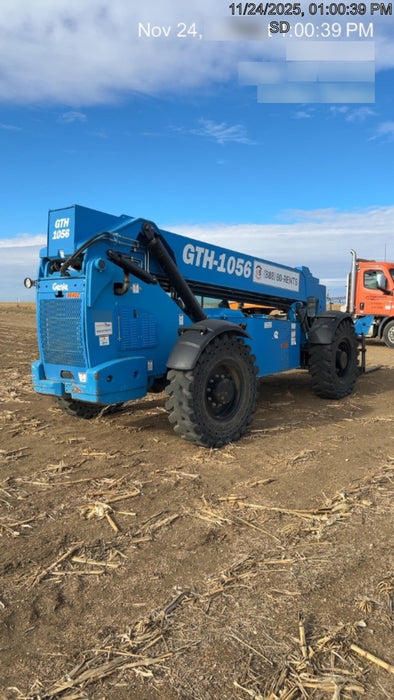 2019 Genie GTH-1056 Cab/Heat/AC, Solid RT Tires, LED Work Lights, Beacon 60" QA Carriage, 60" Forks