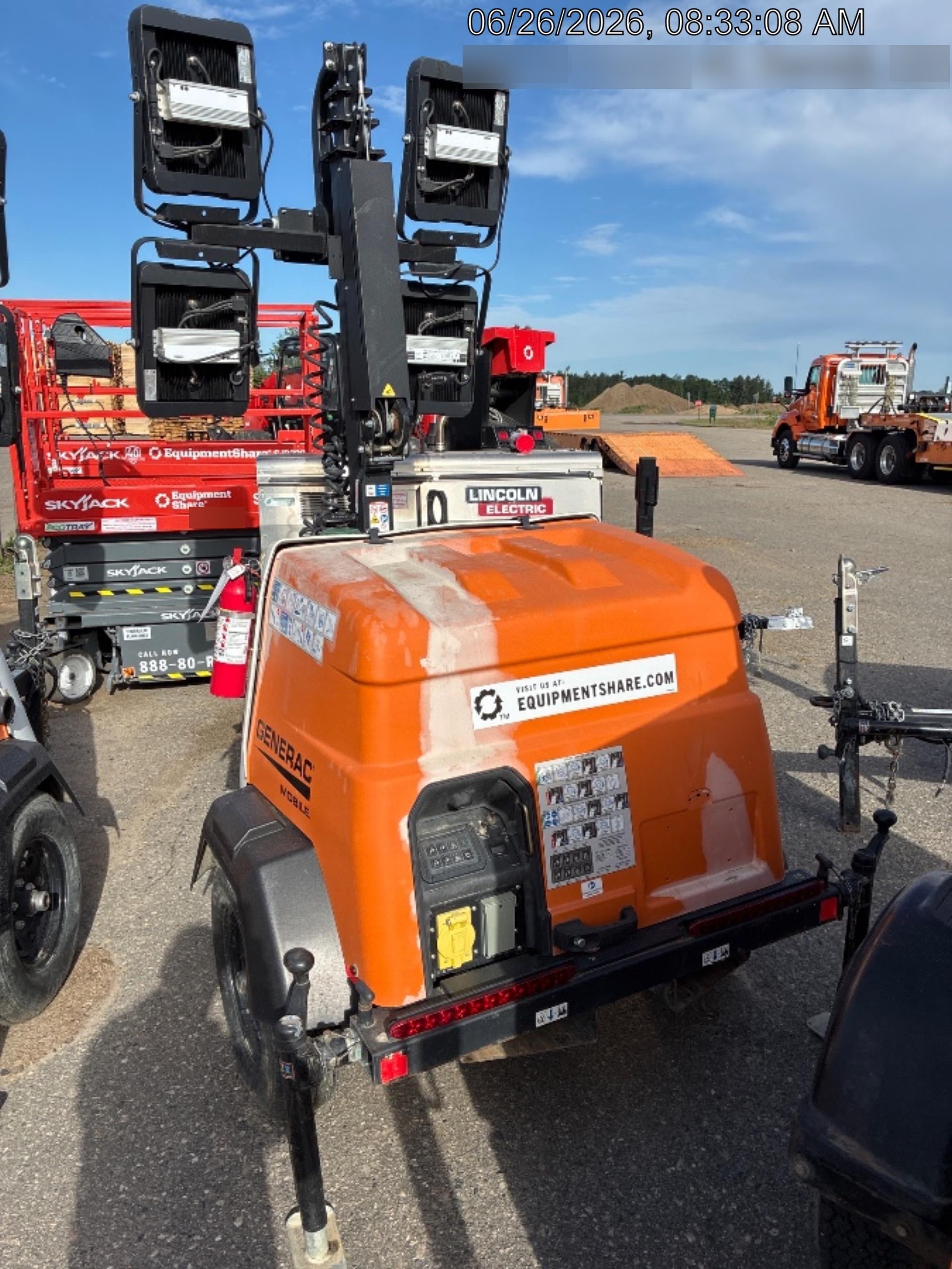2023 Generac MLT2 Diesel, Flex Switch 120V Input, Powerzone Controller, (4) 320W LED Lights, 4kW Generator, 39.9 Gal Fuel Tank, 2" Ball, T3