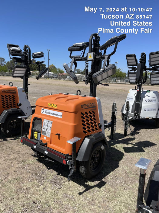 2024 Generac MLT2 Diesel, Flex Switch 120V Input, Powerzone Controller, 
(4) 320W LED Lights, 4kW Generator, 39.9 Gal Fuel Tank, 2" Ball, T3