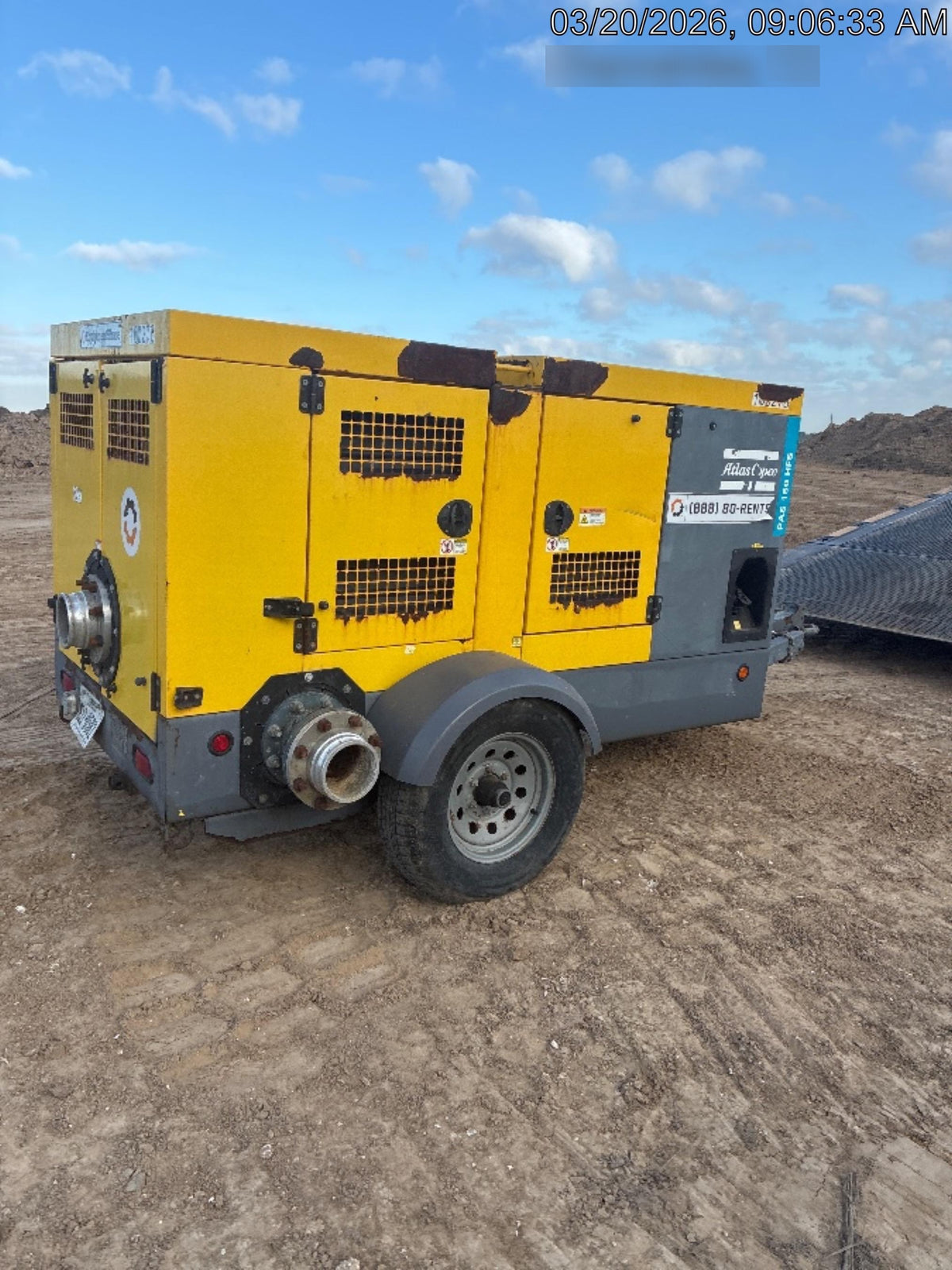 2020 ATLAS COPCO PAS 150 HF CS Enclosed