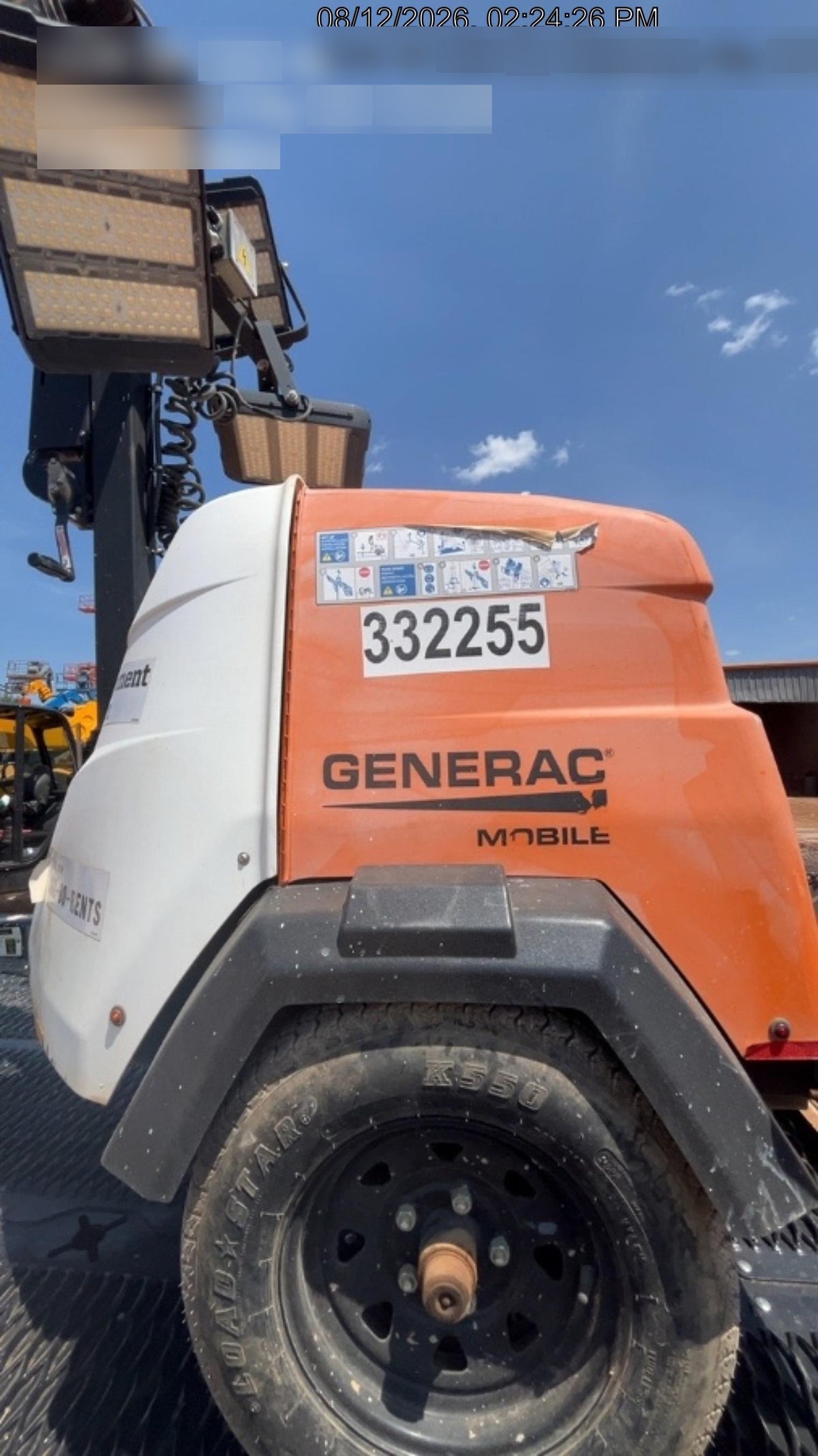 2023 Generac MLT2 Diesel, Flex Switch 120V Input, Powerzone Controller, (4) 320W LED Lights, 4kW Generator, 39.9 Gal Fuel Tank, 2" Ball, T3