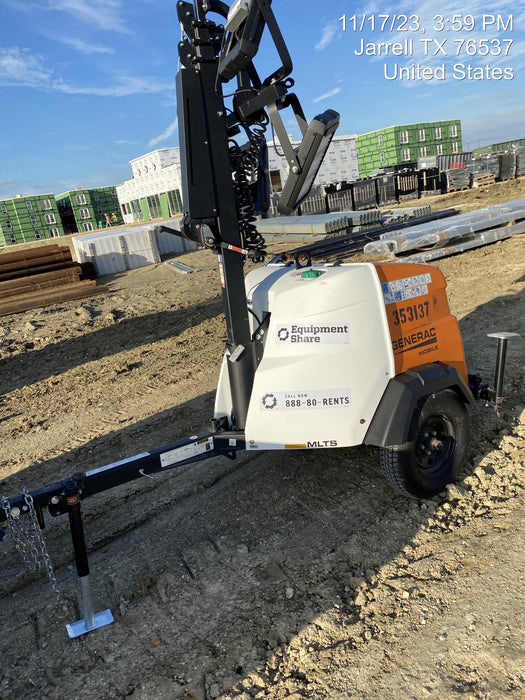 2023 Generac MLT2 Diesel, Flex Switch 120V Input, Powerzone Controller, (4) 320W LED Lights, 4kW Generator, 39.9 Gal Fuel Tank, 2" Ball, T3